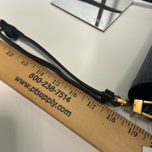 💝 Fossil Ainsley Crossbody Black Leather Turnlock Bag NWT - Picture 15 of 16